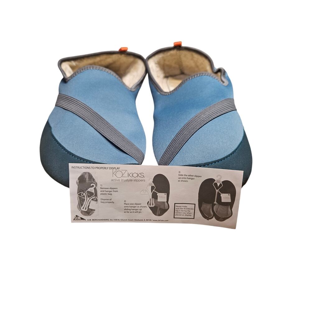 KoziKicks Active Lifestyle Slippers Blue Black Size XL 11.5-12.5
